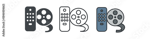 cozy movie night remote and film reel