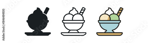 seasonal lifestyle summer ice cream bowl on tray