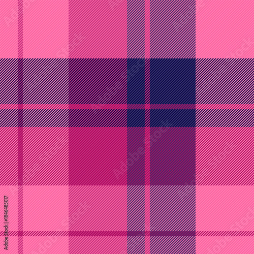 Structure vector fabric tartan, doodle plaid texture textile. Installing background pattern check seamless in pink and dark colors.