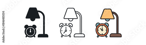 evening routine bedside reading lamp and clock