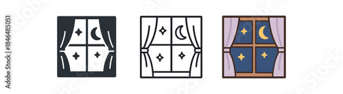 evening routine quiet night view from window