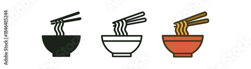 food bowl of ramen with chopsticks