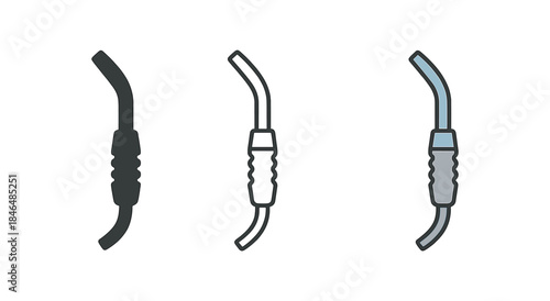 dental care dental suction tube and saliva ejector icon