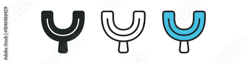 dental care mouthguard tray for whitening treatment symbol