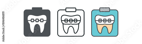 orthodontics dental xray showing braces and jaw line minimal