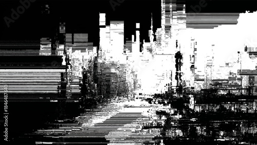 Abstract urban skyline at night Vector, illustration