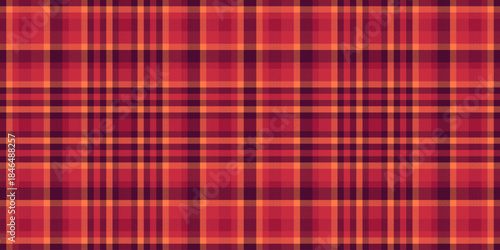 Rose pattern seamless textile, new check fabric texture. Damask plaid tartan vector background in red and dark colors.