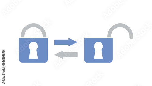 Secure data exchange between locked and unlocked padlocks
