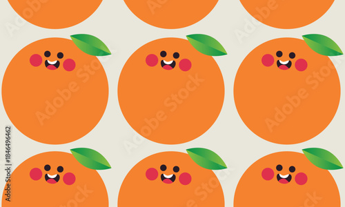 Cheerful Citrus Faces Background