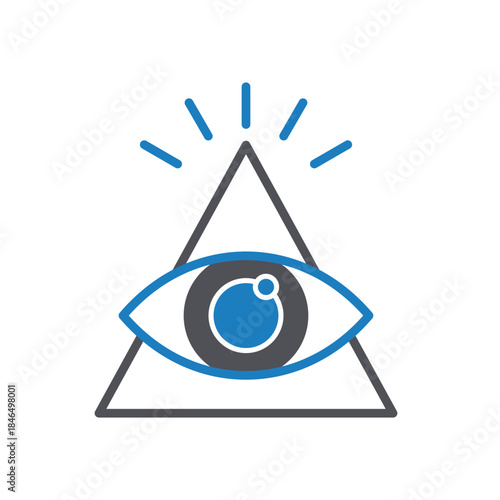 Pyramid Eye Vector icon which can easily modify or edit