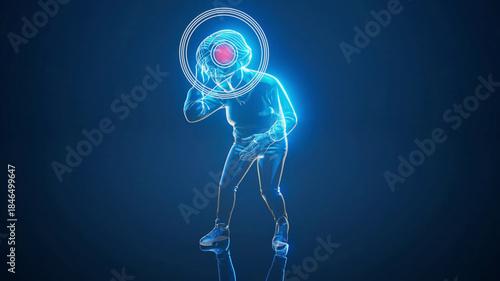 Wallpaper Mural Conceptual 3D illustration of an old woman losing control due to a neurological event Torontodigital.ca