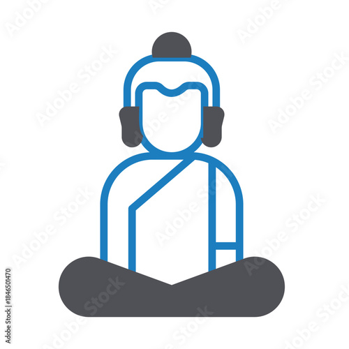 Buddhist Vector icon which can easily modify or edit