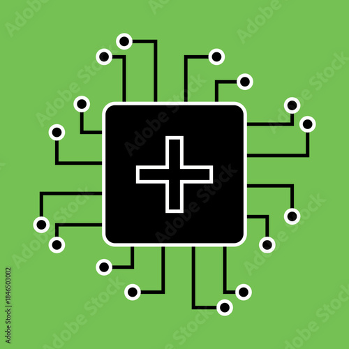 Biotech Chip icon desigbn