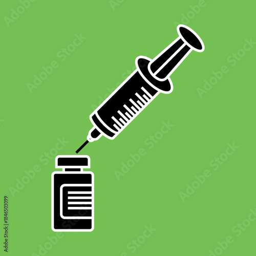 Vaccine Vial icon desigbn