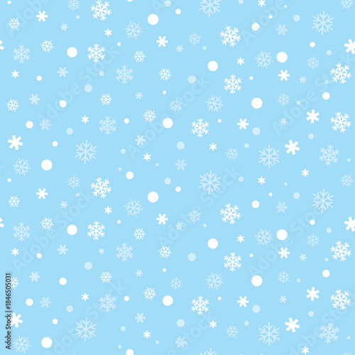 雪の結晶のシームレスパターン背景