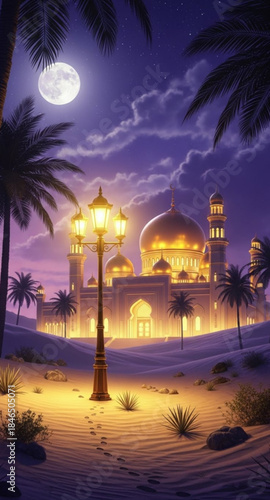 mosque in the night