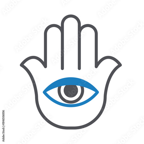 Hamsa Hand Vector icon which can easily modify or edit