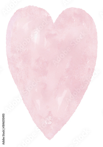 Wallpaper Mural Soft pink watercolor heart with subtle texture - romantic, hand-painted element ideal for Valentine’s designs, greeting cards, nursery art and wedding stationery. Torontodigital.ca