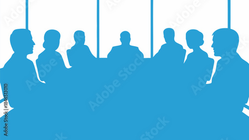 Business team meeting in a modern office setting with colleagues