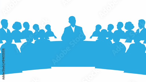 Businessman leading meeting with colleagues in modern office setting