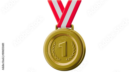Gold medal for first place award