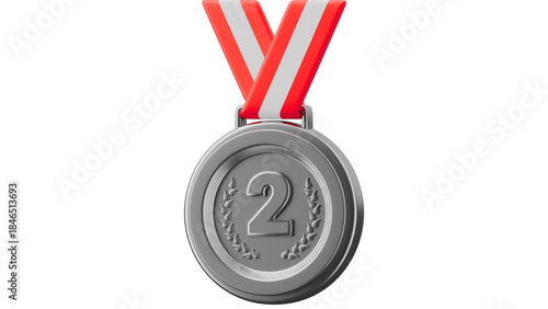 Silver medal for second place award
