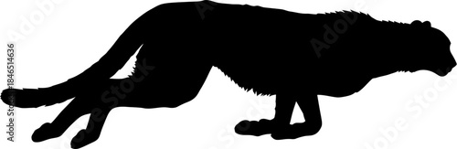 Cheetah Running Silhouette Vector Illustration