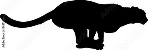 Cheetah Running Silhouette Vector Illustration