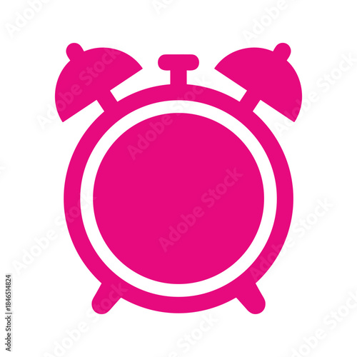 Pink alarm clock icon