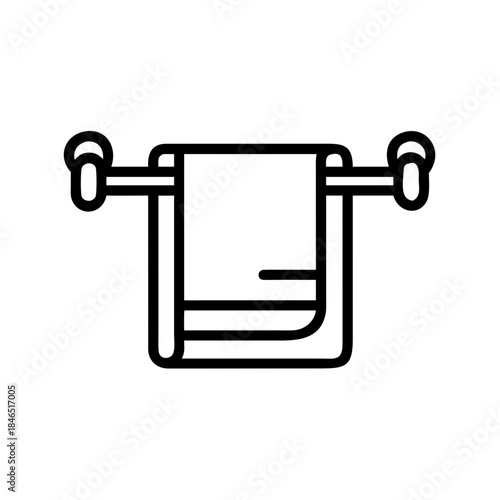 Bathroom towel rack icon transparent background