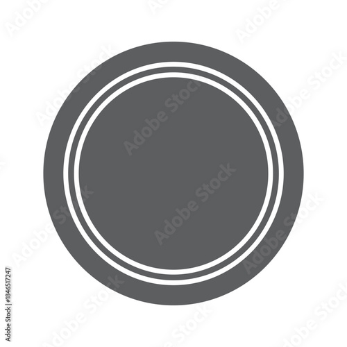 Simple gray circle icon with white outline