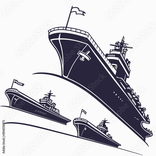 Navy warships viewed from low angle navy ships naval fleet