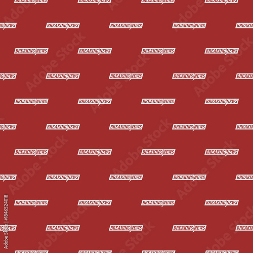 Breaking news seamless pattern isolated on color background