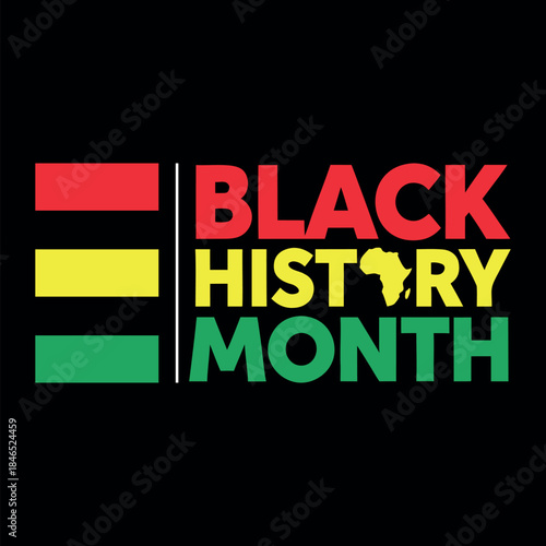 Celebrating black history month with vibrant pan-african colors and the african continent