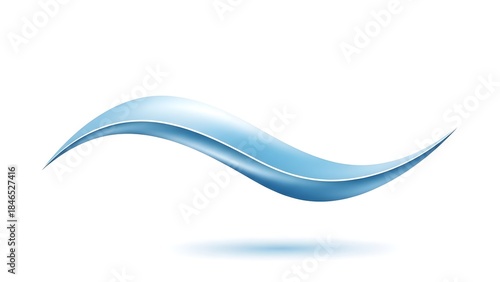 Free Download Serene blue wave design element on a clean white background - GFXLoad