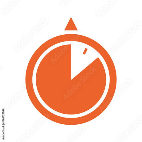 Orange pie chart icon