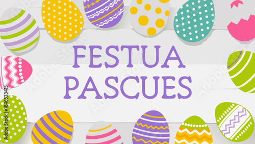 Vibrant Easter eggs in festive colors for holiday celebrations