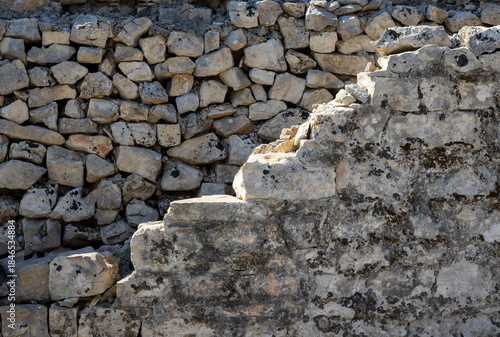 Structure of stone walls, Paxos, Greece