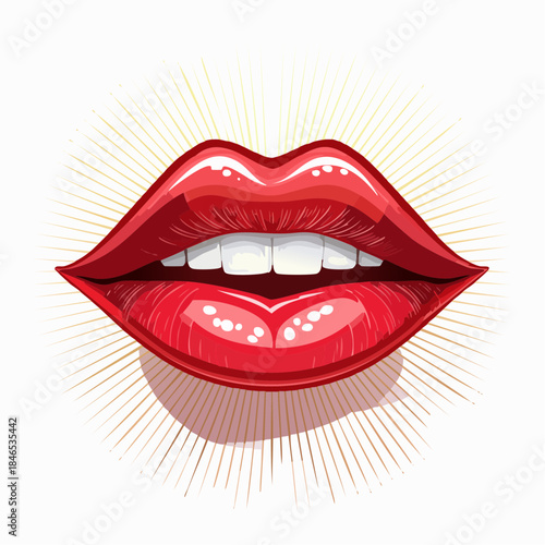 Lippen - Cartoon Comic Stil