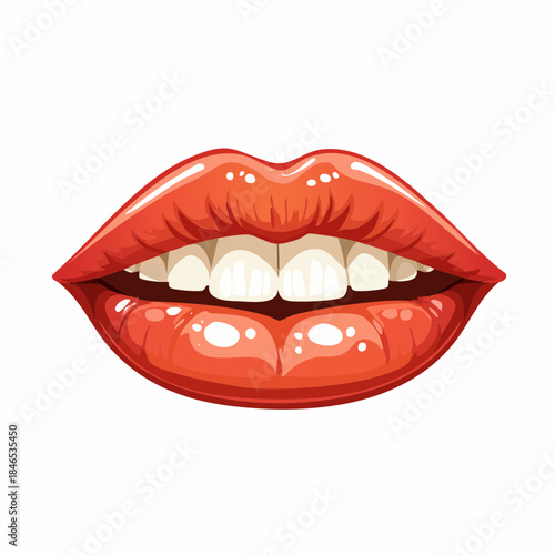 Lippen - Cartoon Comic Stil