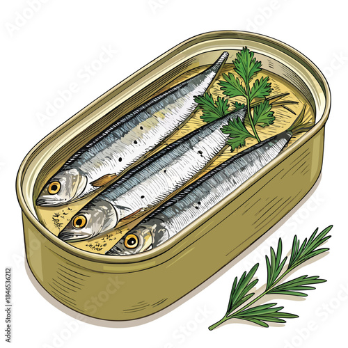 Realistic    Canned Anchovies