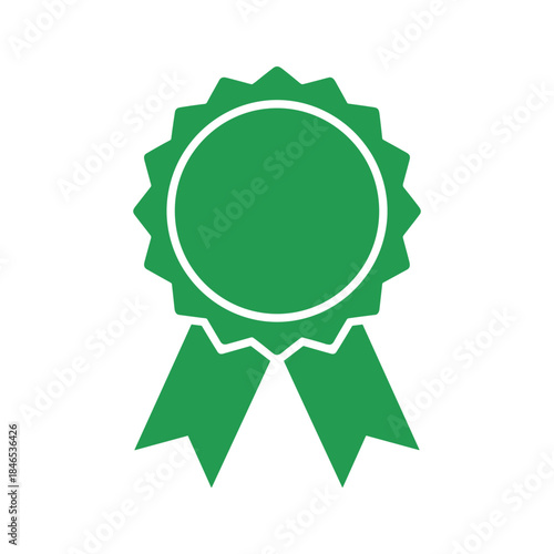 Green rosette badge icon
