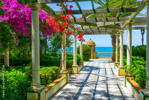 Decorative archway with flowers