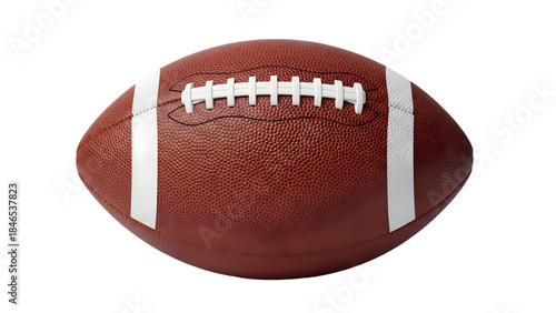 American Football isolated on a transparent background brown white
