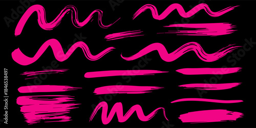 black pink brush pattern car sticker banner sporty abstract line pink black color combination grunge brush pattern modern motorsport racing design