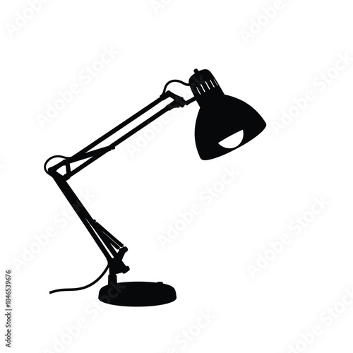 Black desk lamp silhouette
