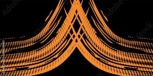 orange black brush Car sticker wrap pattern banner abstract sporty lines black orange color combination grunge brush modern pattern racing motorsport.