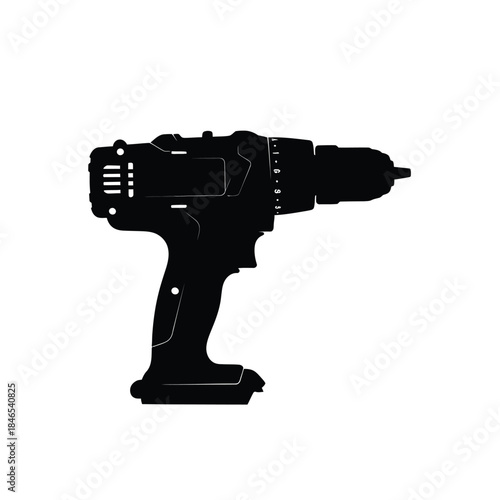 Cordless drill silhouette