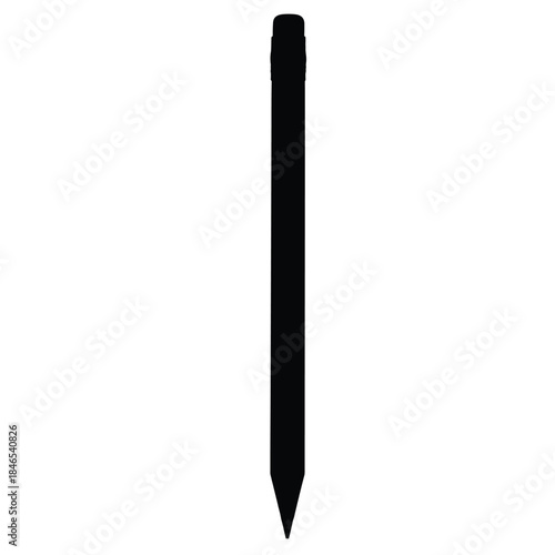 Black stylus pen with transparent background