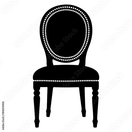 Classic Vintage Chair Silhouette Icon Elegant Furniture Design